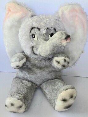 VINTAGE CHARACTER NOVELTY CO. PLUSH ELEPHANT, BIG EARS, 24" STUFFED ANIMAL